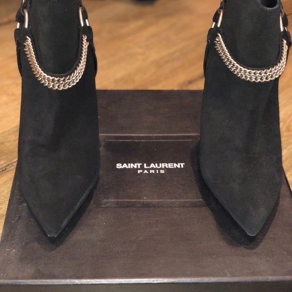 Saint Laurent Rare Chain Bootie Stiletto NEW 💯 - Picture 5 of 8
